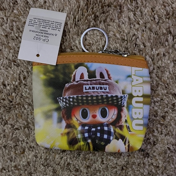 Labubu Accessories - One Left⚠️NWT Labubu Character Coin Purse- Yellow and Brown